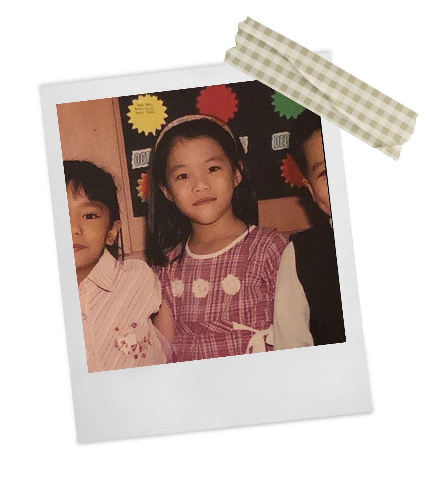 A childhood Polaroid photograph of Tracy